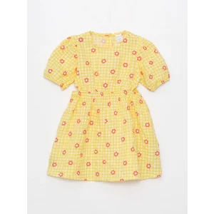 LCW baby Sari Kare Yaka Kız Bebek Elbise