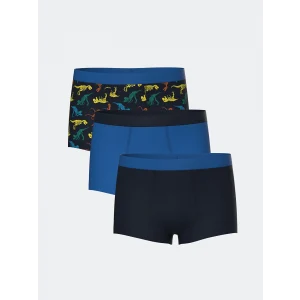 LCW Kids Lacivert Baskılı Erkek Çocuk Boxer 3lü