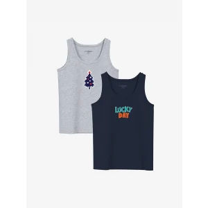 LCW Kids Gri Bisiklet Yaka Erkek Çocuk Atlet 2li