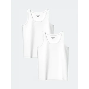 LCW Kids Beyaz Bisiklet Yaka Erkek Çocuk Atlet 2li