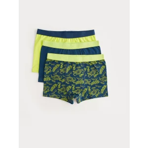 LCW Kids Lacivert Baskılı Erkek Çocuk Boxer 3lü