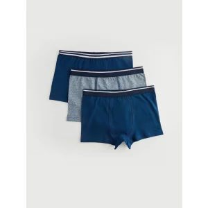 LCW Kids Lacivert Basic Pamuklu Erkek Çocuk Boxer 3lü