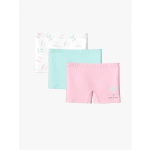 LCW Kids Beyaz Baskılı Kız Çocuk Boxer 3lü