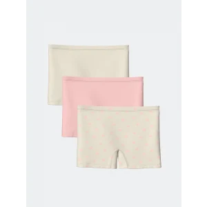 LCW Kids Bej Baskılı Kız Çocuk Boxer 3lü
