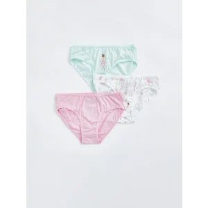 LCW Kids Beyaz Baskılı Kız Çocuk Külot 3lü