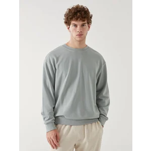 XSIDE Yeşil Bisiklet Yaka Uzun Kollu Erkek Sweatshirt