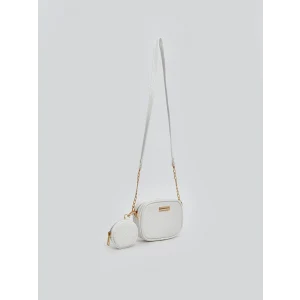 LCW ACCESSORIES Beyaz Deri Görünümlü Kız Çocuk Omuz Çantası