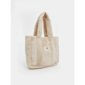 LCW ACCESSORIES Bej Nakışlı Kız Çocuk Pelüş El çantası
