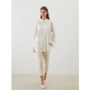 LCW Modest Bej Beli Lastikli Havuç Kesim Kadın Pantolon