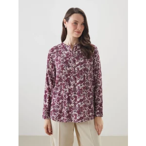 LCW Grace Mürdüm Hakim Yaka Çiçekli Bluz