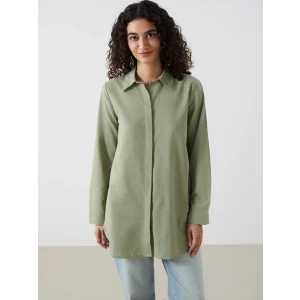 LCW Modest Yeşil Regular Fit Kadın Gömlek Tunik