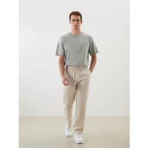 LCW Vision Bej Standart Kalıp Beli Lastikli Erkek Pantolon