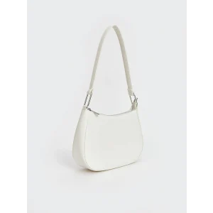 LCW ACCESSORIES Beyaz Deri Görünümlü Kadın Baget Çanta