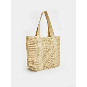 LCW ACCESSORIES Ekru Hasır Kadın Plaj Çantası
