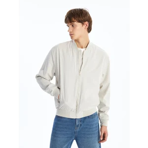 XSIDE Bej Standart Kalıp Kolej Yaka Erkek Bomber Mont