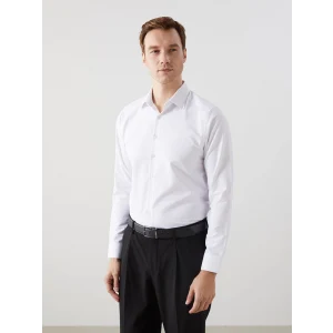LCWAIKIKI Formal Beyaz Slim Fit Uzun Kollu Armürlü Erkek Gömlek