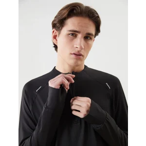 XSIDE ACTIVE Siyah Bisiklet Yaka Uzun Kollu Erkek Sweatshirt