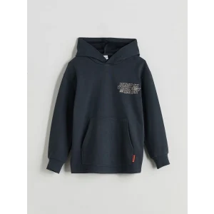 LCW Kids Antrasit Kapüşonlu Erkek Çocuk Sweatshirt