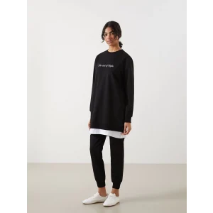 LCW Modest Siyah Beli Lastikli Kadın Jogger Eşofman Altı