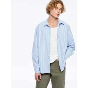 XSIDE Mavi Regular Fit Uzun Kollu Poplin Erkek Gömlek