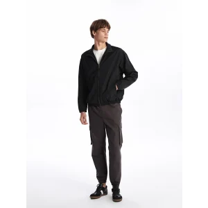 XSIDE Siyah Rahat Kalıp Dik Yaka Erkek Mont