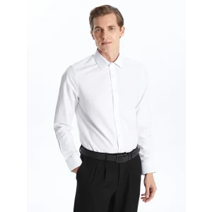 LCWAIKIKI Formal Beyaz Slim Fit Uzun Kollu Poplin Erkek Gömlek