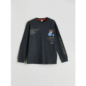 LCW Kids Antrasit Bisiklet Yaka Erkek Çocuk Tişört