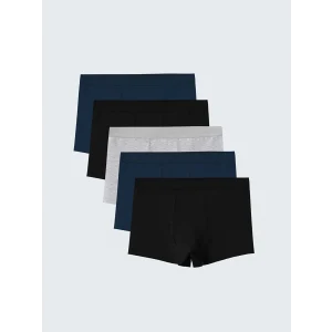 LCW Kids Siyah Basic Erkek Çocuk Boxer 5li