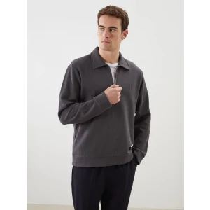 LCW Vision Antrasit Polo Yaka Erkek Sweatshirt