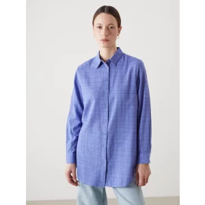 LCWAIKIKI Classic Lila Dokulu Kadın Gömlek Tunik