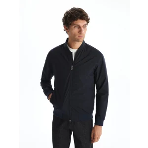 LCWAIKIKI Classic Lacivert Standart Kalıp Kolej Yaka Erkek Mont