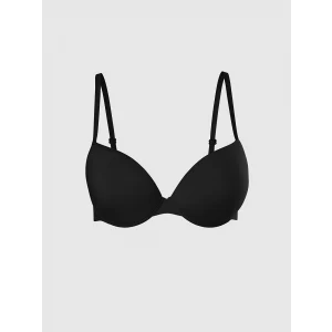 LCW DREAM Siyah Balenli Dolgulu Düz Tişört Sütyen