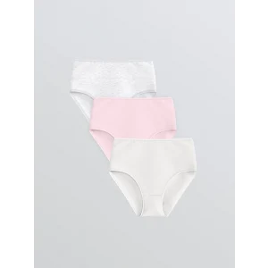 LCW DREAM Beyaz Düz Klasik Külot 3lü Paket