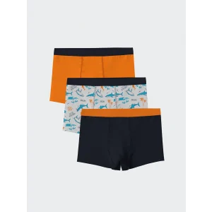 LCW Kids Gri Baskılı Erkek Çocuk Boxer 3lü
