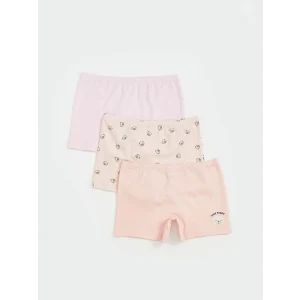 LCW Kids Pembe Ayı Teddy Baskılı Kız Çocuk Boxer 3lü
