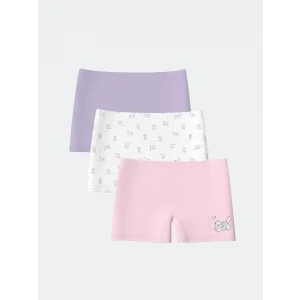 LCW Kids Pembe Baskılı Kız Çocuk Boxer 3lü