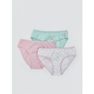 LCW Kids Pembe Baskılı Kız Çocuk Külot 3lü