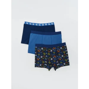 LCW Kids Lacivert Baskılı Erkek Çocuk Boxer 3lü