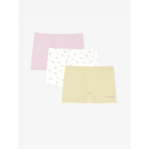 LCW Kids Sari Baskılı Kız Çocuk Boxer 3lü