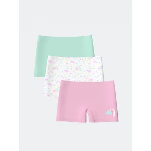 LCW Kids Pembe Baskılı Kız Çocuk Boxer 3lü