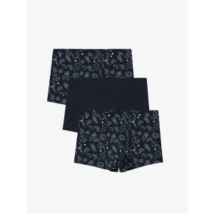 LCW Kids Lacivert Baskılı Erkek Çocuk Boxer 3lü