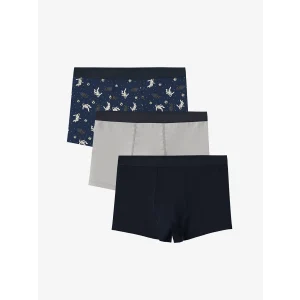 LCW Kids Lacivert Baskılı Erkek Çocuk Boxer 3lü