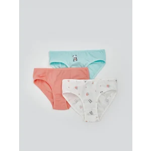 LCW Kids Mavi Baskılı Kız Çocuk Külot 3lü