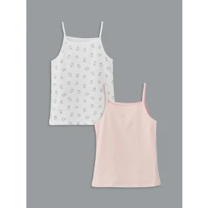 LCW Kids Pembe Kare Yaka Kız Çocuk Atlet 2li