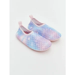 LCW STEPS Mavi Desenli Kız Bebek Deniz Ayakkabısı