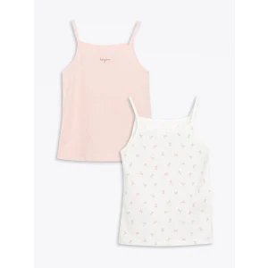 LCW Kids Pembe Kare Yaka Kız Çocuk Atlet 2li