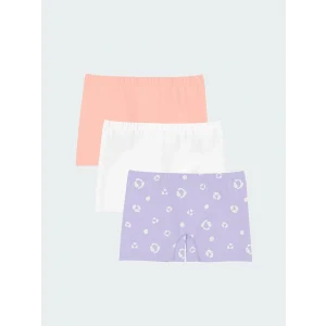 LCW Kids Pembe Baskılı Kız Çocuk Boxer 3lü