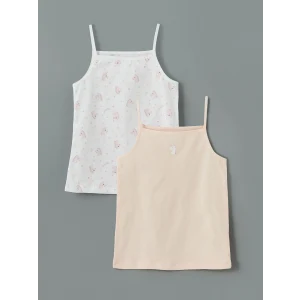 LCW Kids Pembe Kare Yaka Kız Çocuk Atlet 2li