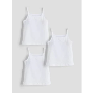 LCW Kids Beyaz Kare Yaka Kız Çocuk Atlet 3lü