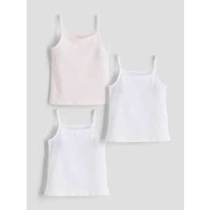 LCW Kids Beyaz Kare Yaka Kız Çocuk Atlet 3lü